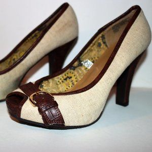 Multi-colored Peep Toed Heels